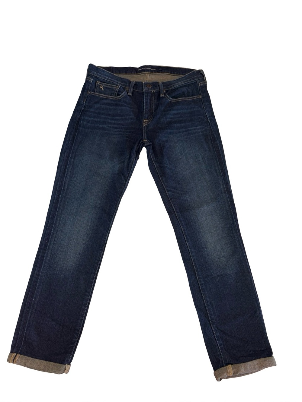 Ralph Lauren Sport Brent Cropped Jeans size 28 Preppy Classic Dark Wash